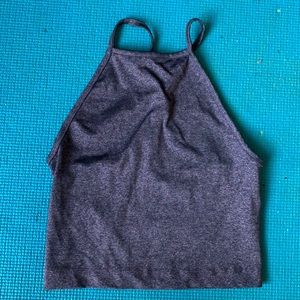 high neck athletic crop top